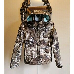 DSG Outerwear Ava Strata Camo Hooded Hunting Jacket Softshell Women's M Coat